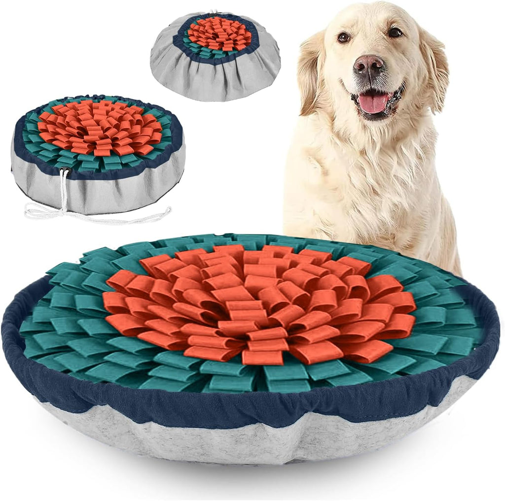 Snuffle Mat for Dogs - Adjustable Interactive Puzzle Toy for Large & Small Breed Slow Feeder for Mental Stimulation & Stress Relief Encourages Natural Foraging Ideal for Indoor & Outdoor Use
