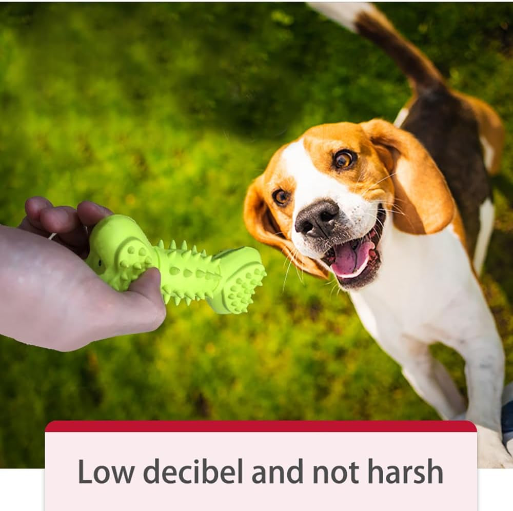 Bone Shape Dog Squeaky Toys, Durable Dog Chew Toys for Aggressive Chewers, Puppy Teething Toys for Small/Medium Dogs Natural Rubber Puppy Chew Toys for Teething