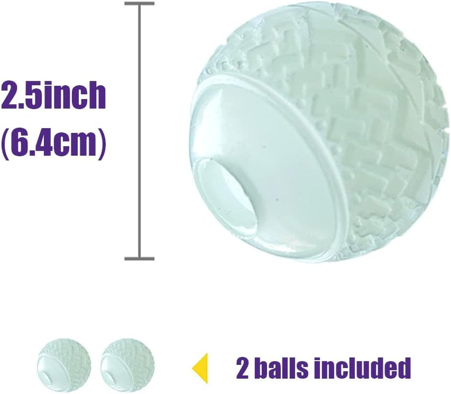 Dog Glow Ball Toy, Dog Toy Ball Glow in the Dark, 2 Pack