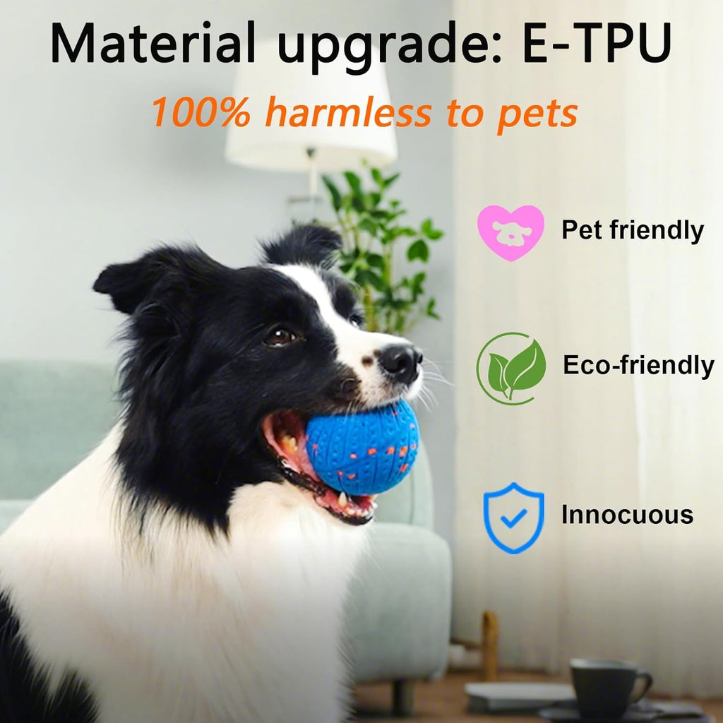 Interactive Dog Toy Ball with Remote: Automatic Bouncing, Vibration and Jumping Action Interactive Toy, Durable Duraspin for Aggressive Chewers, Rechargeable, for Indoor & Outdoor Use Orange.