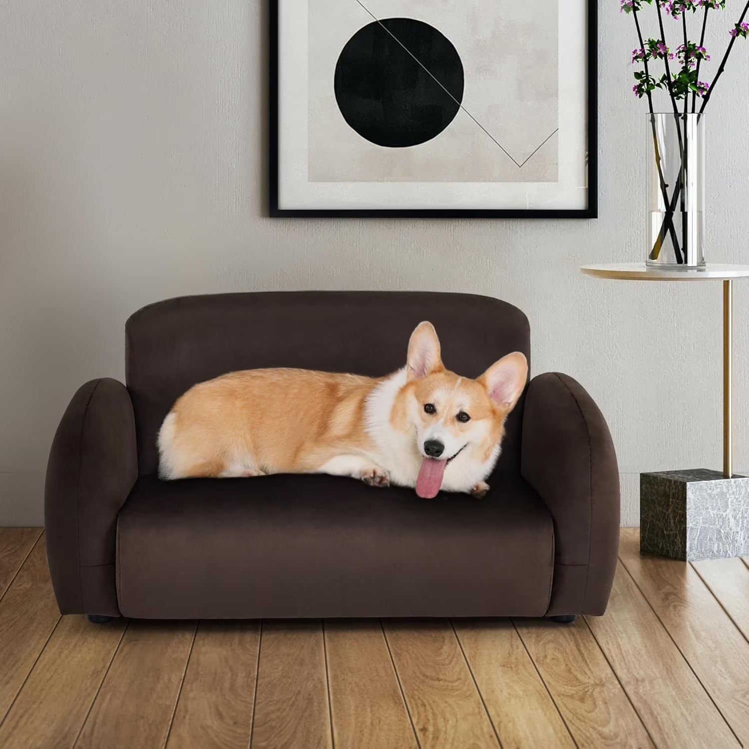 Dog Sofa with Anti-Slip Feet, 40" X 24.8" Pet Couch for Small Medium Dogs