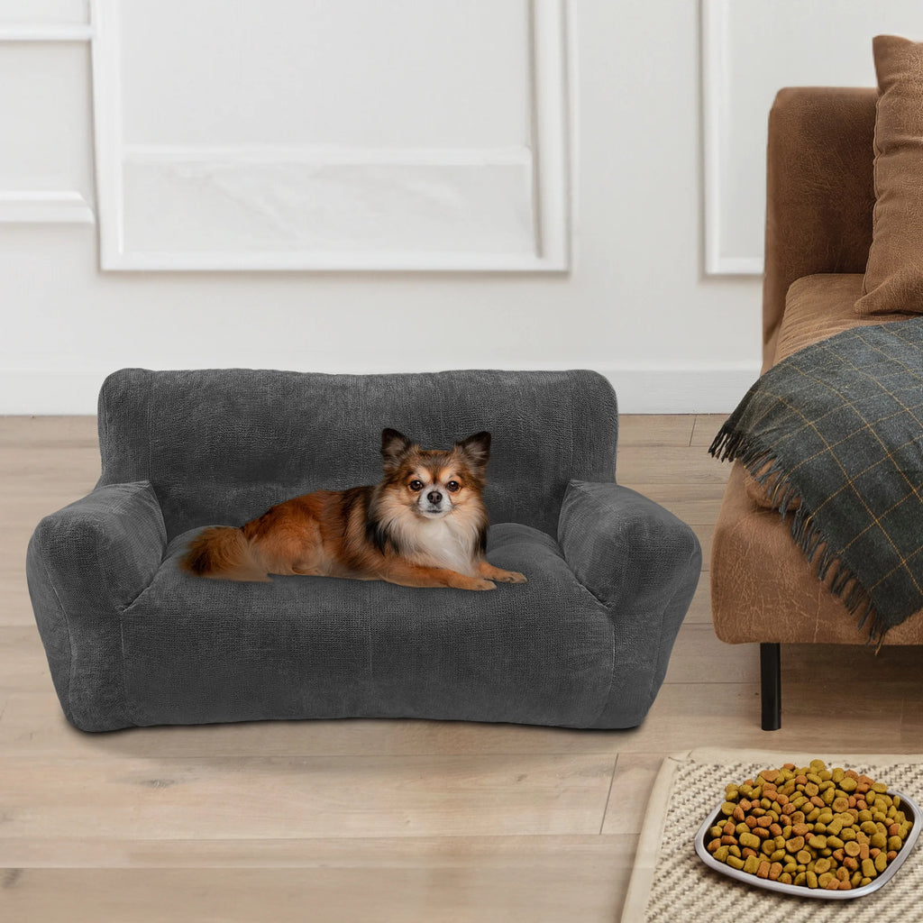 43.3'' Large Pet Couch Dog Sofa Bed, Support up to 100Lbs, No Assembly Need, Gray