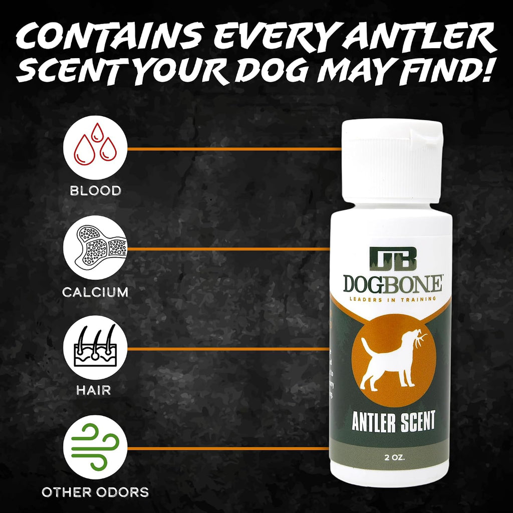 Shed Hunting Dog Training Kit – Train Your Puppy to Find Deer Antlers - Includes 2 Oz Scent for Nosework & Flexible Floating Dummy for Retrieving - Perfect for Whitetail Hunters