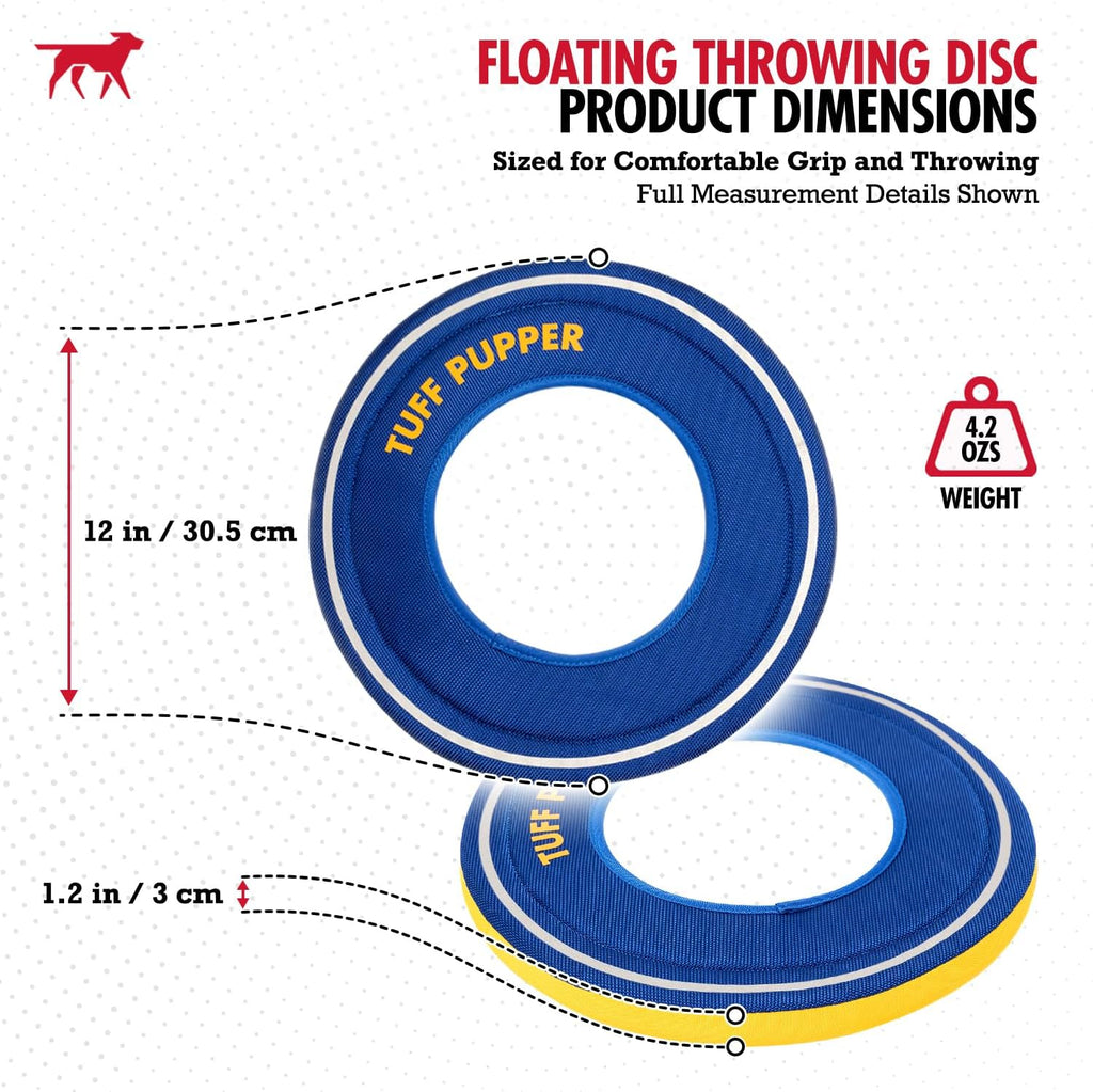 Floating Dog Frisbee Toy | Fetch Only Not a Chew Toy | Soft Foam Fetch Disc | High-Visibility Water & Snow Play | Gentle on Teeth | Lightweight Durable Outdoor Flying Toy