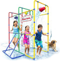 Backyard Waterpark Sprinkler 77" Water Toy for Kids, Outdoor Fun Water Play with Dump Buckets for a Family Splash Wheel Water Toys for Backyard