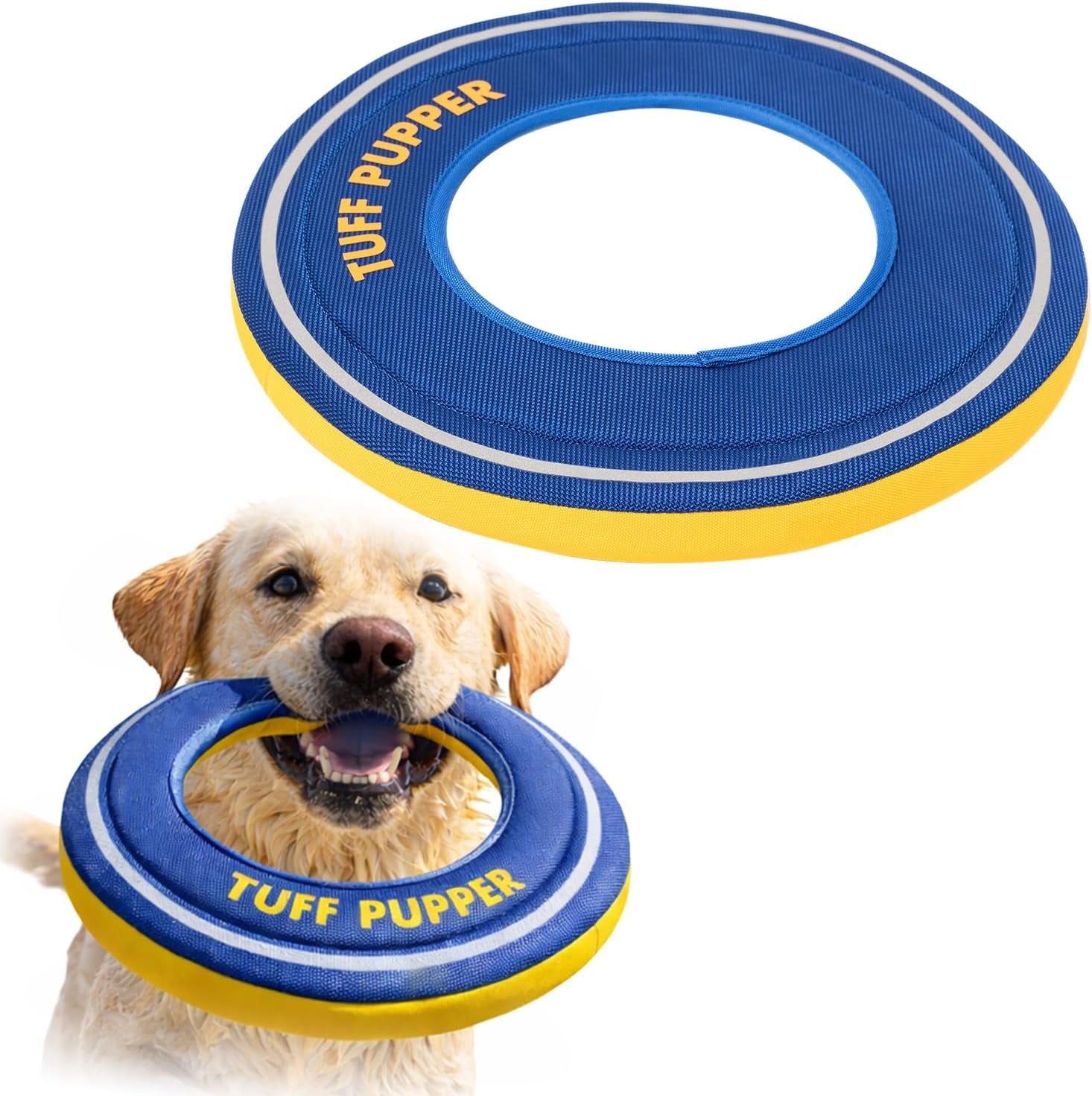Floating Dog Frisbee Toy | Fetch Only Not a Chew Toy | Soft Foam Fetch Disc | High-Visibility Water & Snow Play | Gentle on Teeth | Lightweight Durable Outdoor Flying Toy