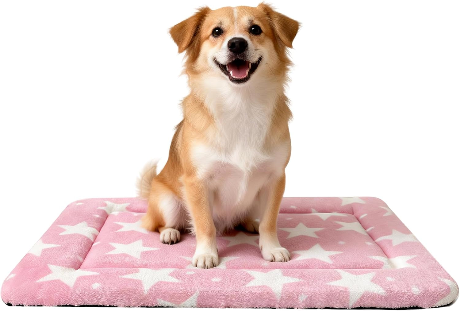 Dog Bed Crate Mat, Soft Durable Washable Anti-Slip Kennel Pad for Dogs & Cats, Reversible (Light Gray, M(30"*20"*1.5"))