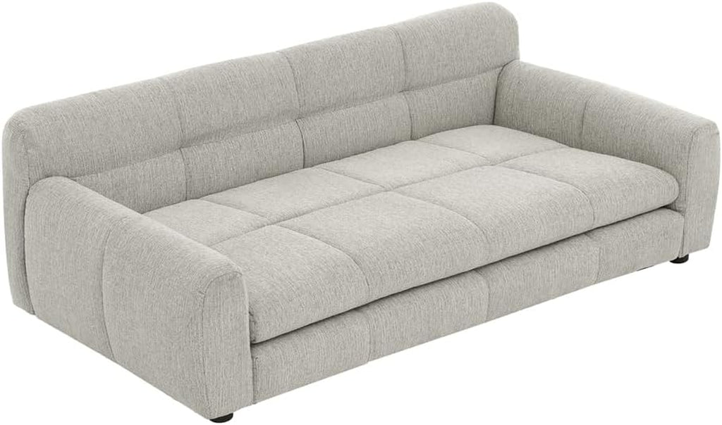 51" Pet Bed Dog Sofa,Upholstered Dog Couch for Medium and Large Dogs,Breathable & Comfortable Pet Bed,Elegant Rectangle Couch with Backrest and Armrests,For Pets,Linen Fabric,Beige