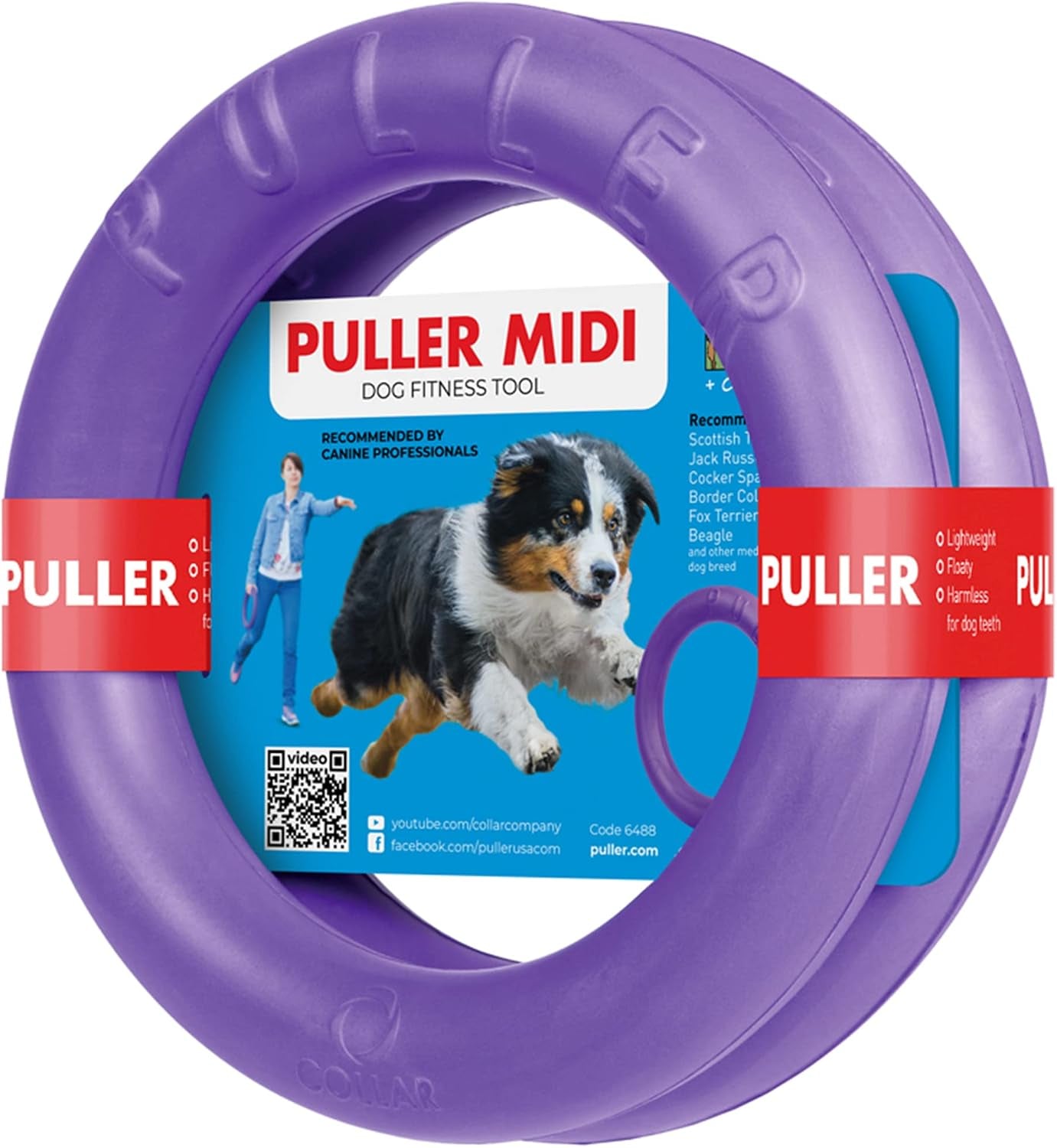 Puller Outdoor Dog Ring Toys - Dog Fetch Toy & Tug of War Dog Toy for Small Medium Large Dogs - Dog Ball & Soft Dog Frisbee Alt - outside Dog Yard Toys - Big Dog Pull Toy - Dog Agility Jumps Tool