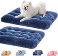 2 Pack Dog Bed, Washable Deluxe Plush Dog Crate Beds with Anti-Slip | Comfy Kennel Pad Pet Sleeping Mat for Large, Medium and Small Dogs