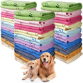 30 Pcs Dog Towels for Drying Dogs Bulk 20 X 40 Inch Quick Drying Pet Bath Towels Colorful Pet Grooming Towel Absorbent Microfiber Towel for Small Medium Large Dog Puppy Cat (Multicolor)