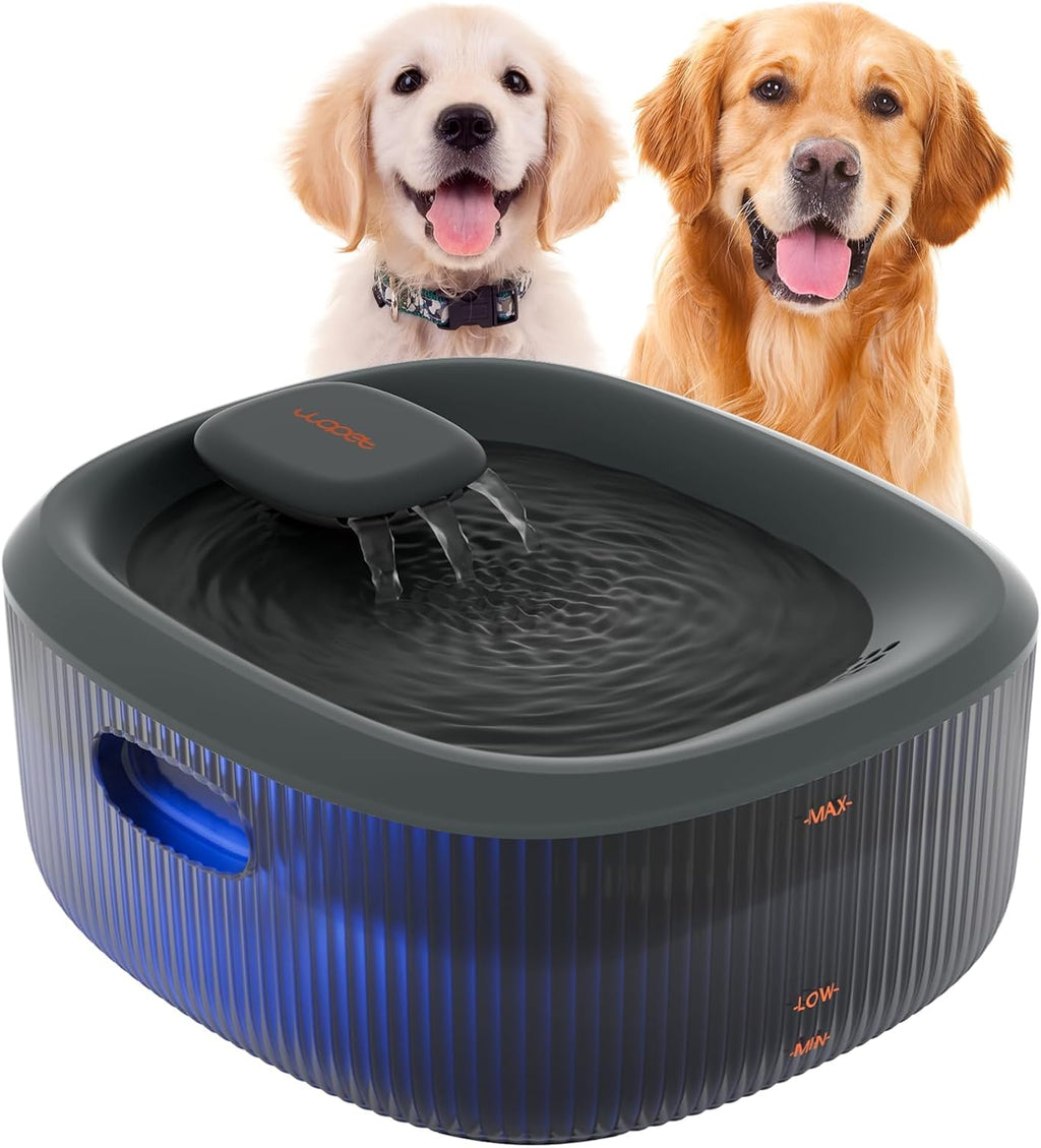 Wireless Dog Water Fountain for Large Dogs, 6L/205Oz Dog Water Bowl Dispenser with 5000Mah Battery Operated, W600 Pro Cordless Pet Fountain for Dogs&Cats with Motion Sensor, Ultra Quiet Pump