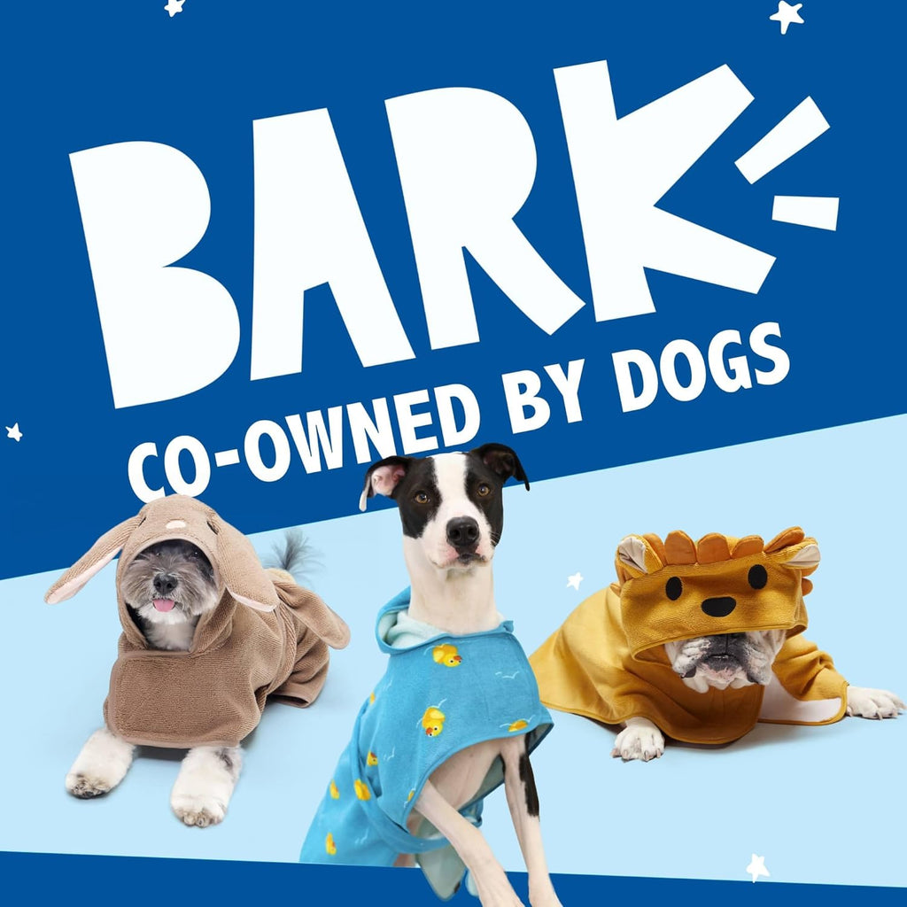 Dog Bathrobe - for Dogs - Medium | Fast Drying, Microfiber Bath Towel - Hook & Loop Closure and Wrap Tie - Machine Washable - Rubber Duck