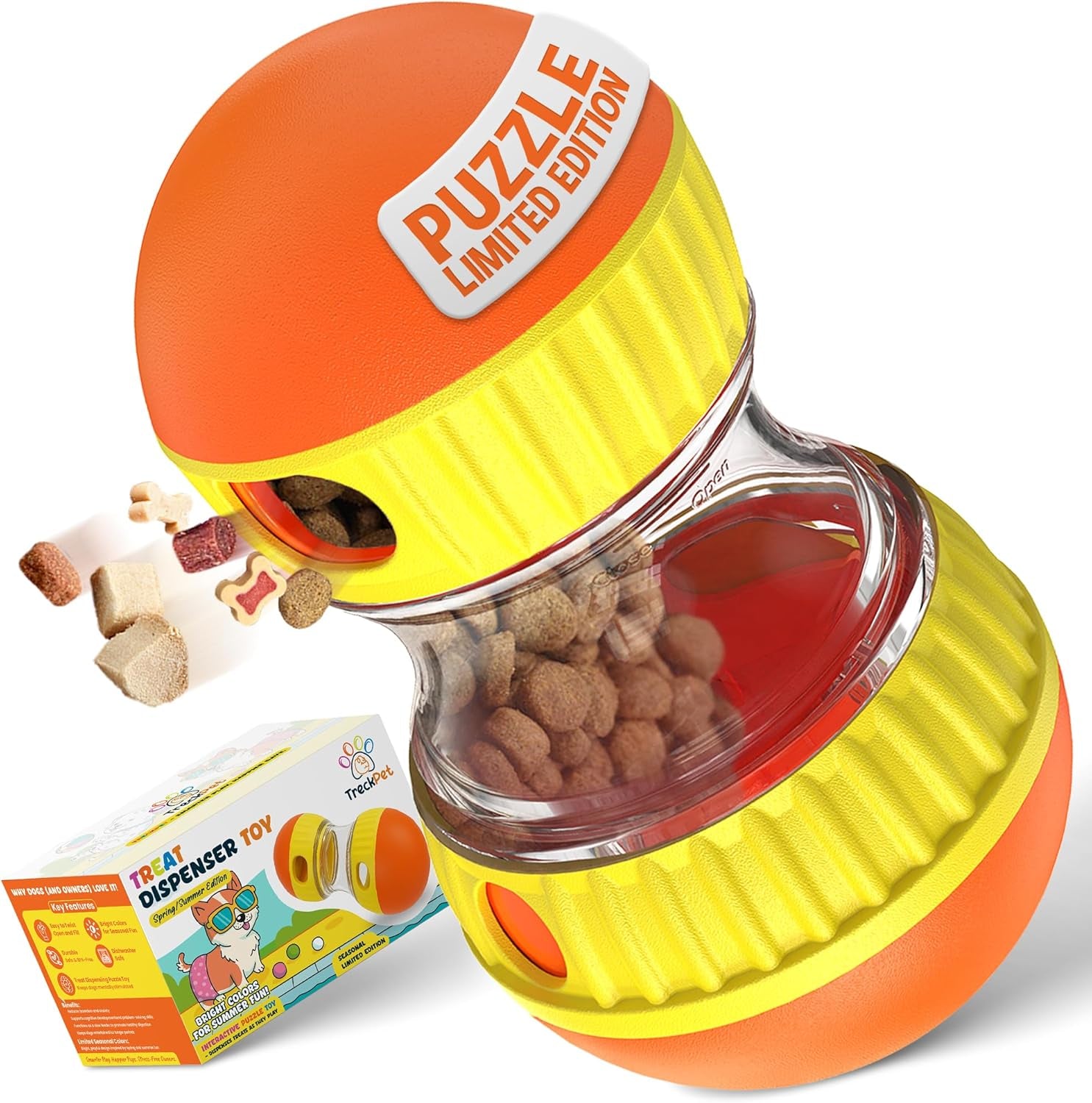 Interactive Dog Toys -Dog Puzzles for Smart Dogs-Snoop Dog Toy & Enrichment Toys for Dogs–Durable Dog Treat Toys to Keep Them Busy-Topple Dog Toy-Boredom Busters for Dogs