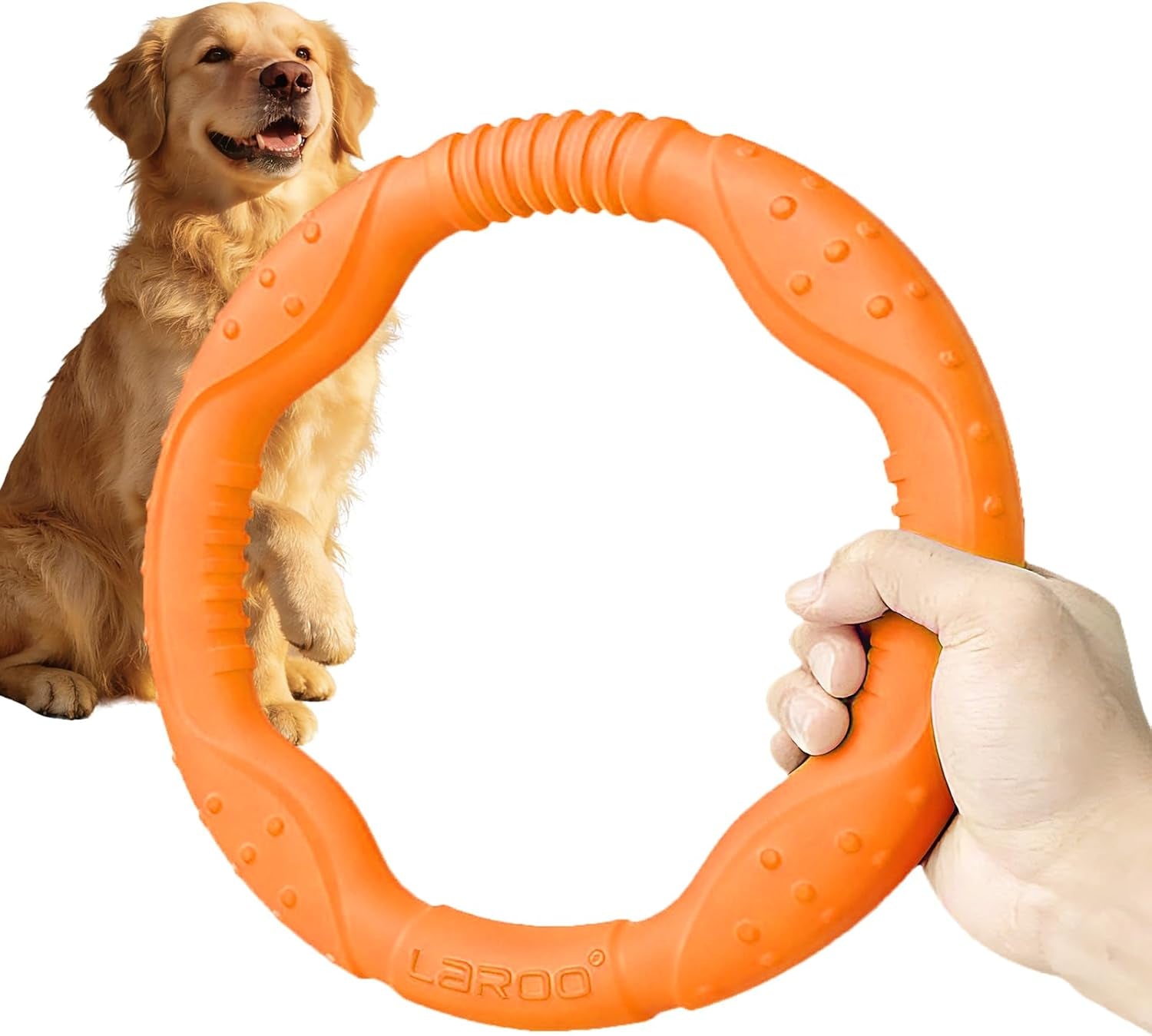 Dog Ring Toy, Durable Soft Flying Disc for Throwing Catching Grabbing, Water Floating Dog Training Fetch Ring for Medium Large Breeds, Outdoor (Green/11.8Inch)