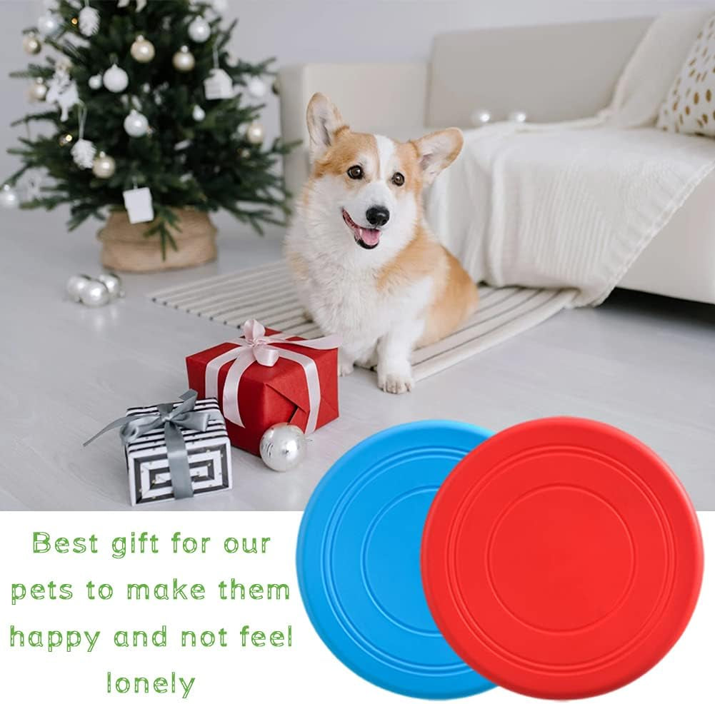 6 Pack Dog Flying Discs - Interactive, Soft Floating Saucer for Small, Medium Dogs - Safe on Teeth