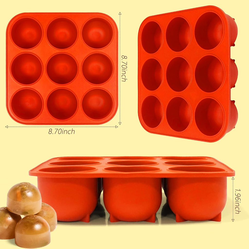 9-Cavity Silicone Frozen Dog Treat Mold for Woof Pupsicle & Power Chewer Pupsicle XL 75 Lbs and Up, Reusable Frozen Dog Treat Tray Mold for Pupsicle Toy