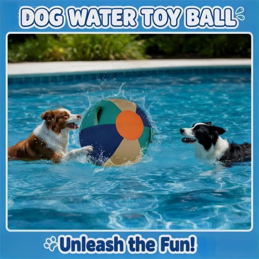 22" Herding Ball for Dogs, Outdoor Training Toy, Floats on Water | Waterproof Heavy-Duty Cover with Handles, Dog Water Toys, Durable Collie Ball for Herding Dogs, Australian Shepherd, Horse