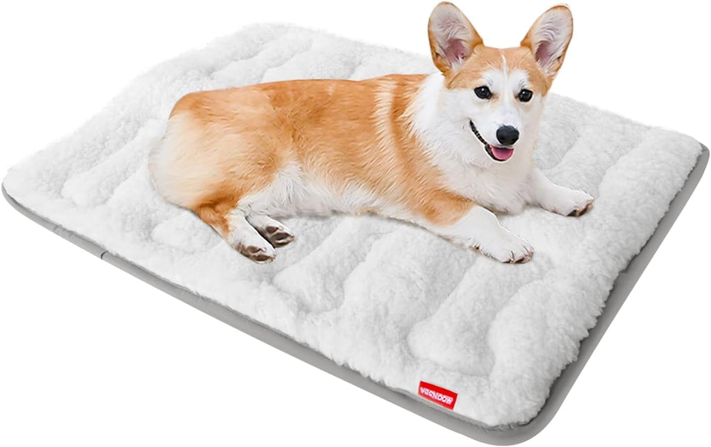 Dog Crate Mat(24" X 18"), Small Dog Bed Pad for Crate | Soft Plush Bed Pad Machine Washable, Sleeping Mat with anti Slip Bottom