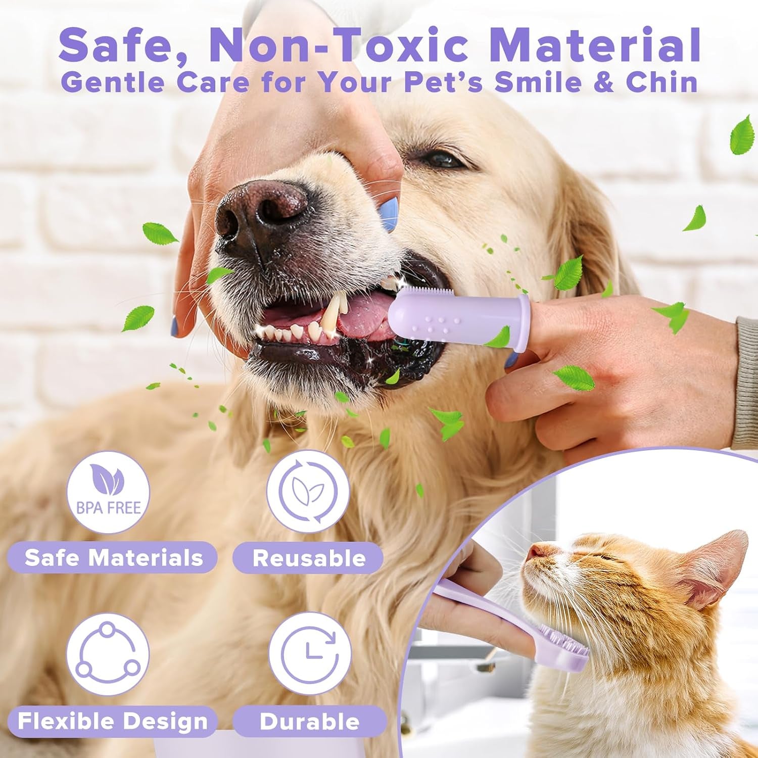 6PCS Grooming & Bath Supplies for Dogs, Cats | Dog Washing Gloves | Dog Bath Brush | Dog Shower Brush | Pet Grooming Gloves | Dog Grooming Kit | Pet Supplies for Showerhead & Sprayer (Purple)