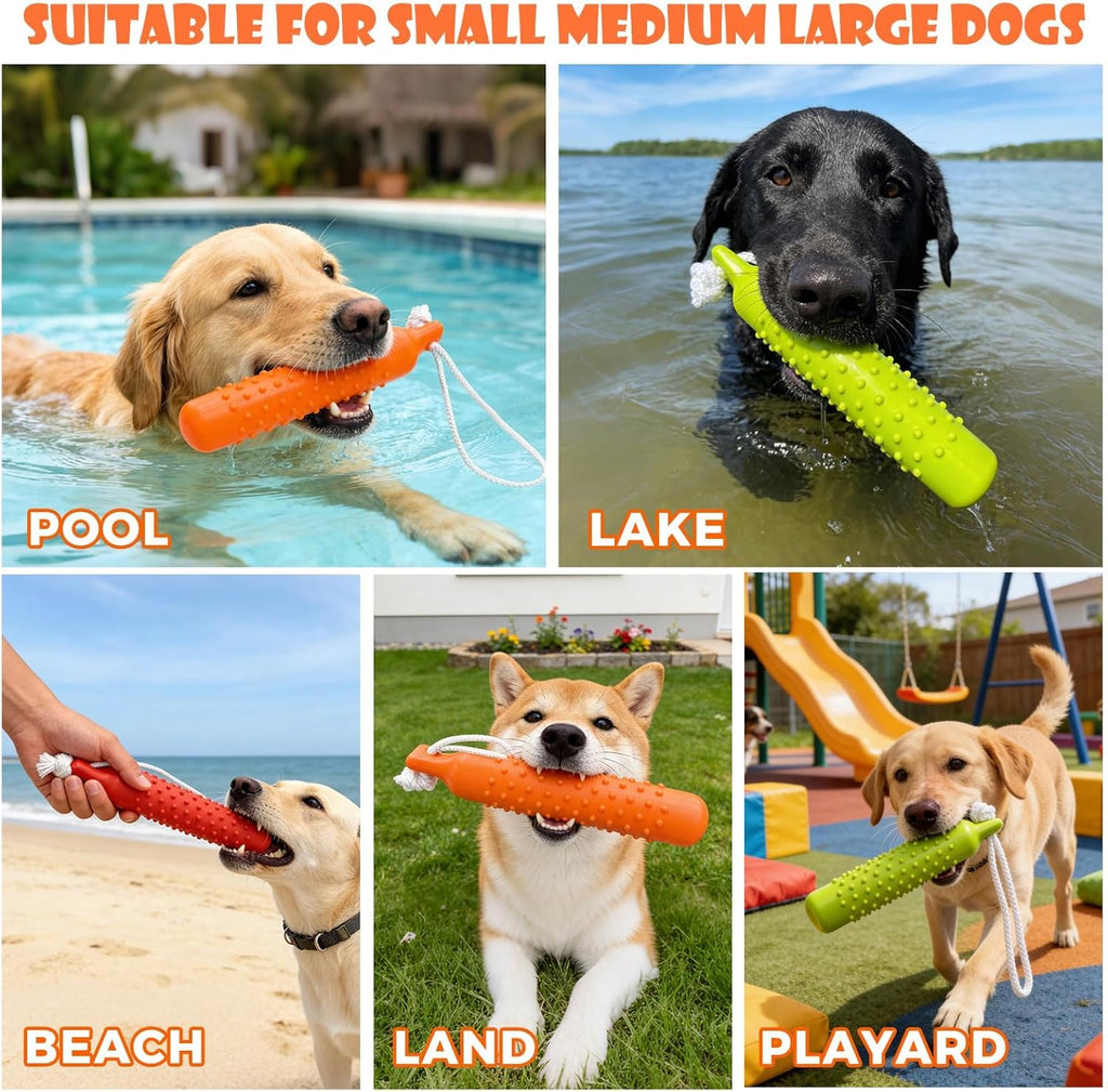 Dog Float Bumper Toy,10.8 Inch Large Training Dummy Retrieving Bumpers Summer Pool Toy Tug Game for Large XL Dogs Retriever