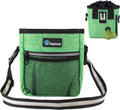 Dog Treat Pouch, Pet Treat Pouch for Training, Dog Walking Bag Holder for Kibbles, Pet Food Toy, Dog Trainer Essentials Supplies, Poop Bag Dispenser, 3 Ways to Wear (Green)