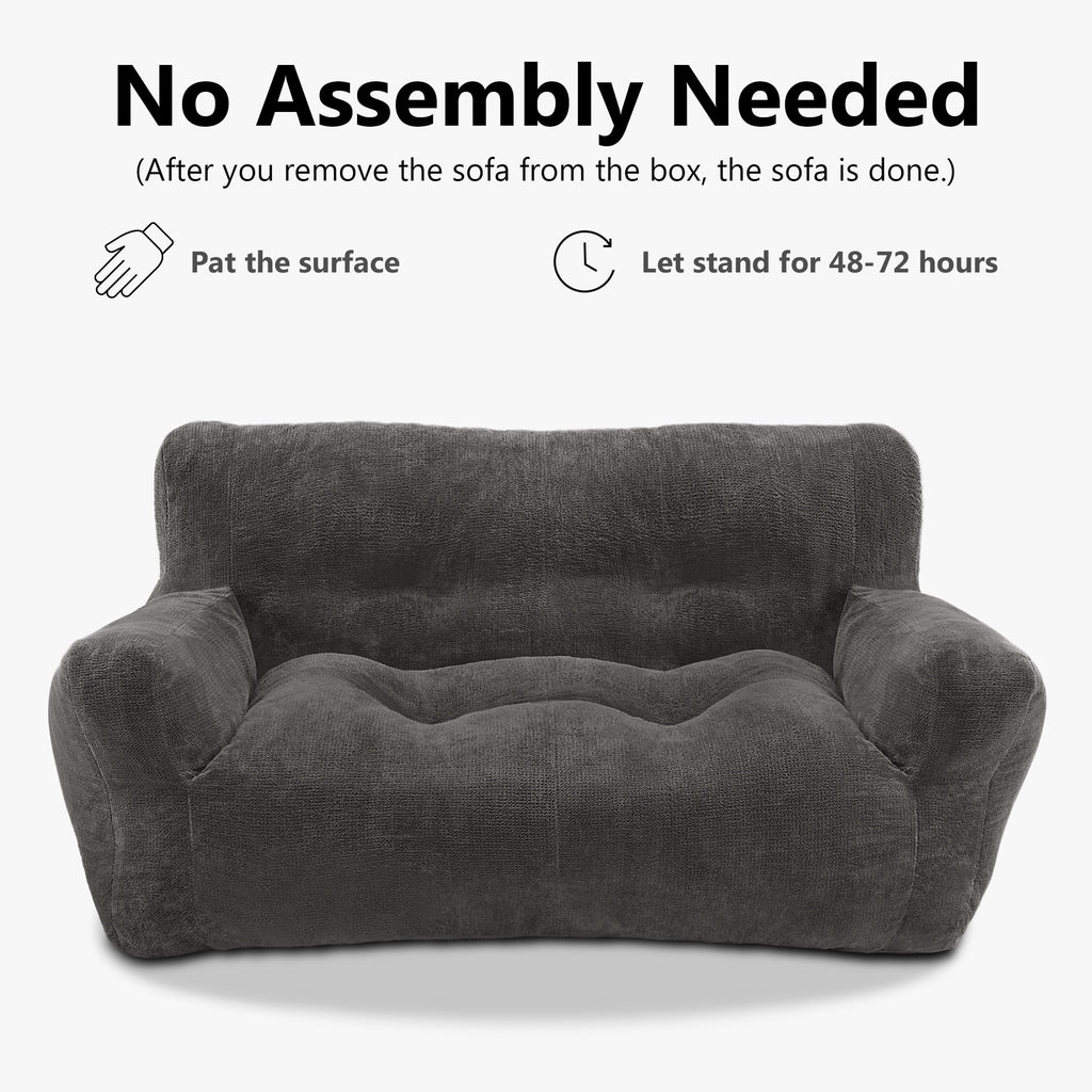 43.3'' Large Pet Couch Dog Sofa Bed, Support up to 100Lbs, No Assembly Need, Gray