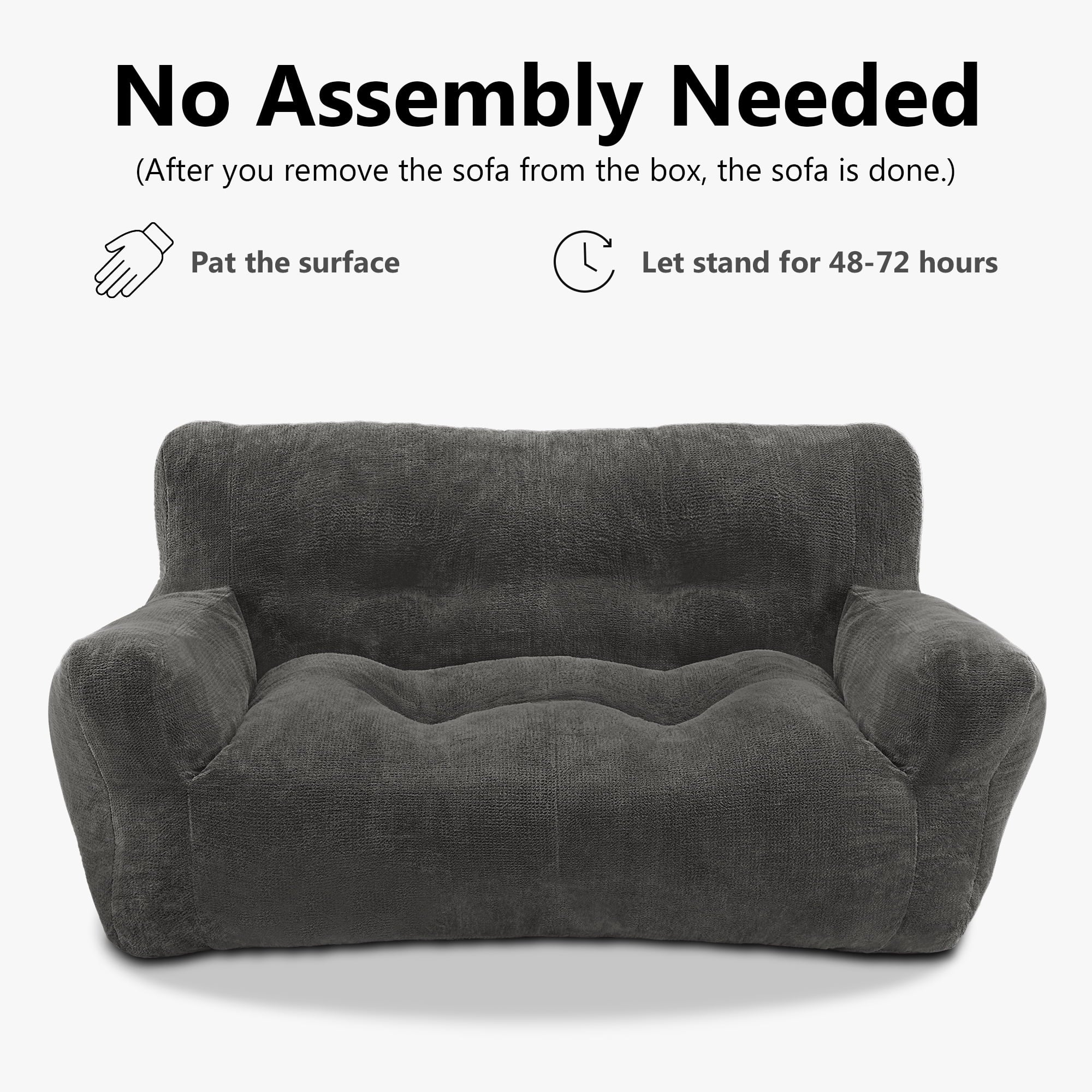 43.3'' Large Pet Couch Dog Sofa Bed, Support up to 100Lbs, No Assembly Need, Gray