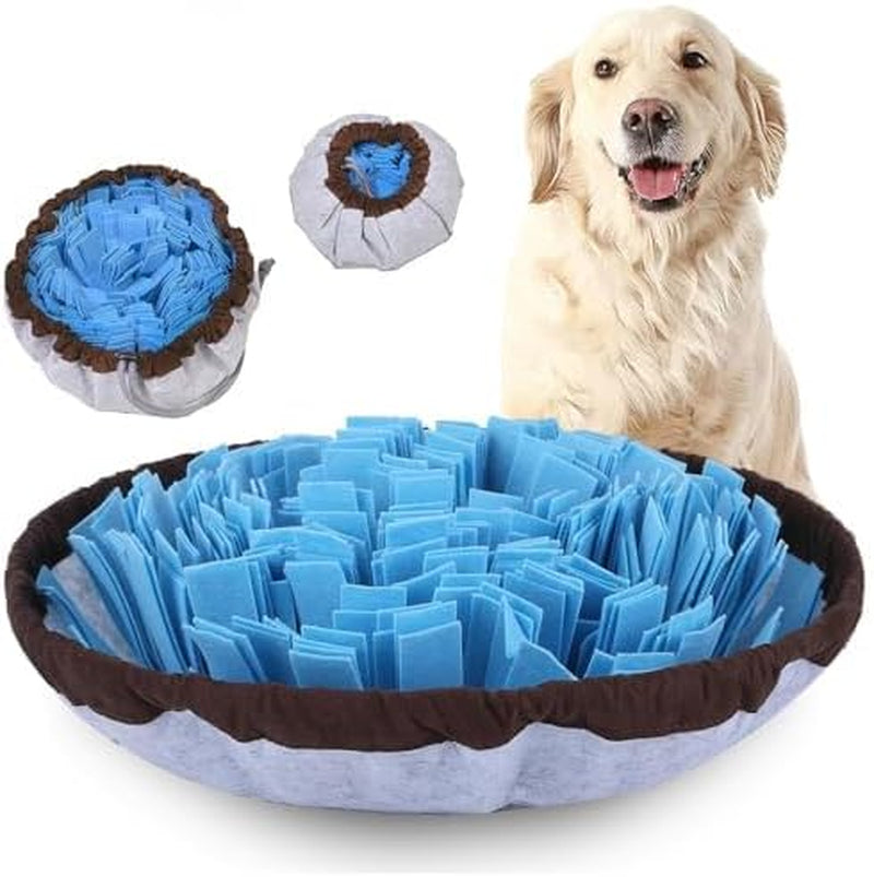 Snuffle Mat for Dogs - Adjustable Interactive Puzzle Toy for Large & Small Breed Slow Feeder for Mental Stimulation & Stress Relief Encourages Natural Foraging Ideal for Indoor & Outdoor Use