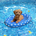Dog Float Raft - Inflatable Dog Swimming Float for Summer (Small, Yellow Bones)