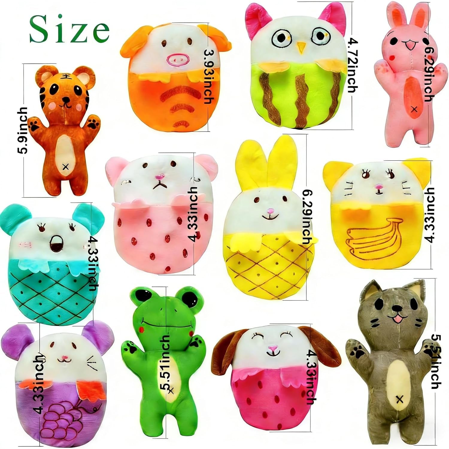 30 Pcs Dog Squeaky Toys, Cute Plush Small Dog Toys with Squeakers, Interactive Puppy Chew Toys for Small Medium Dogs to Keep Them Busy