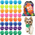 40 Pack 2 Inch Dog Tennis Balls, Small Tennis Balls for Dogs, Dog Safe Non-Abrasive Felt, Bulk Puppy Tennis Ball Set for Small Dogs,With Mesh Bag for Easy Transport(Multicolor