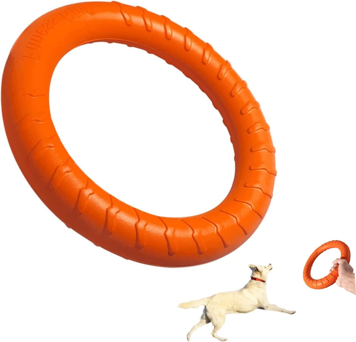 XL Large Indestructible Dog Toys, Dog Chew Toys for Aggressive Chewers,Flying Discs for Medium/Large Breeds. Floating Dog Ring Toys for Throwing, Catching, Grabbing. (12 Inch)