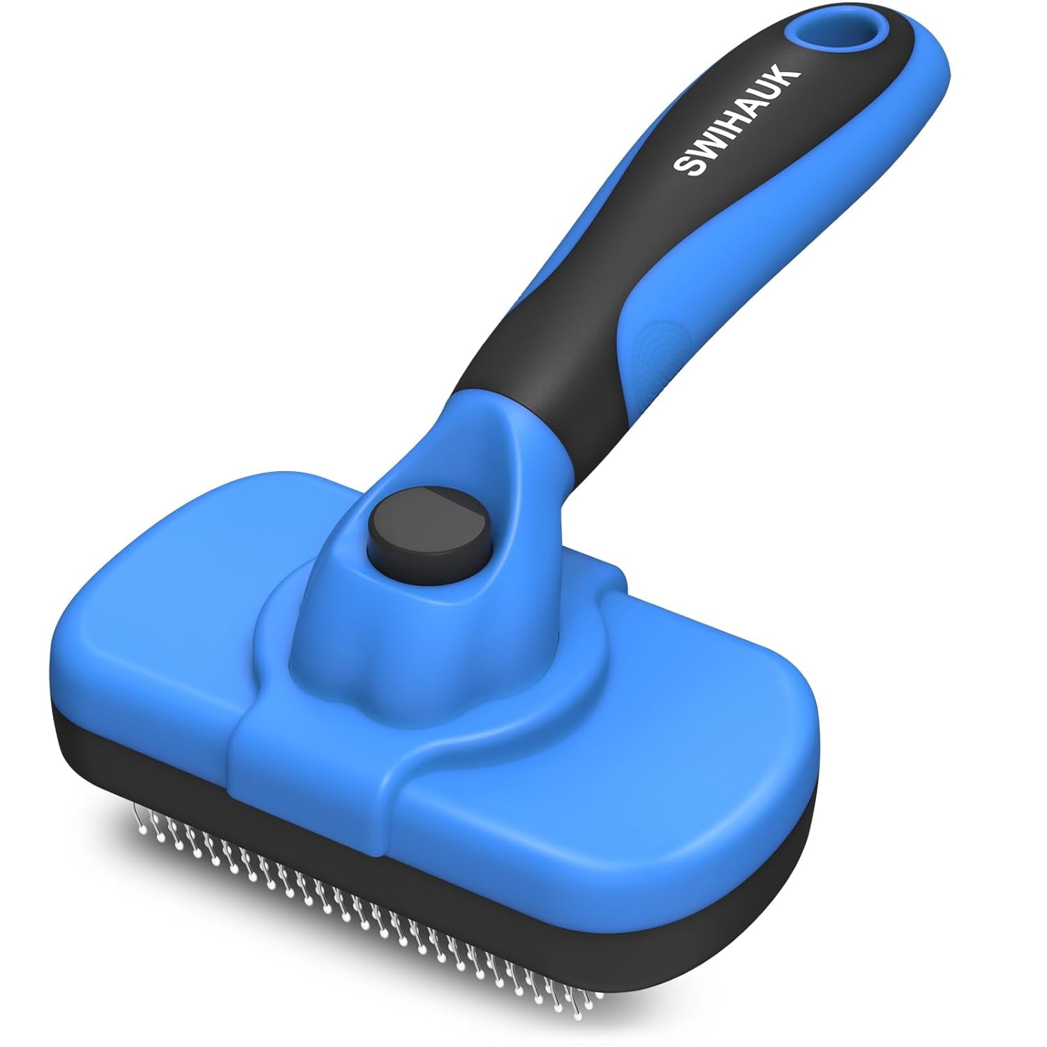 Self Cleaning Slicker Brush for Dogs & Cats, Skin Friendly Pet Grooming for Shedding, Deshedding, and Hair Removal - Puppy Brush for Long Haired Pets, Pet Supplies, Purple