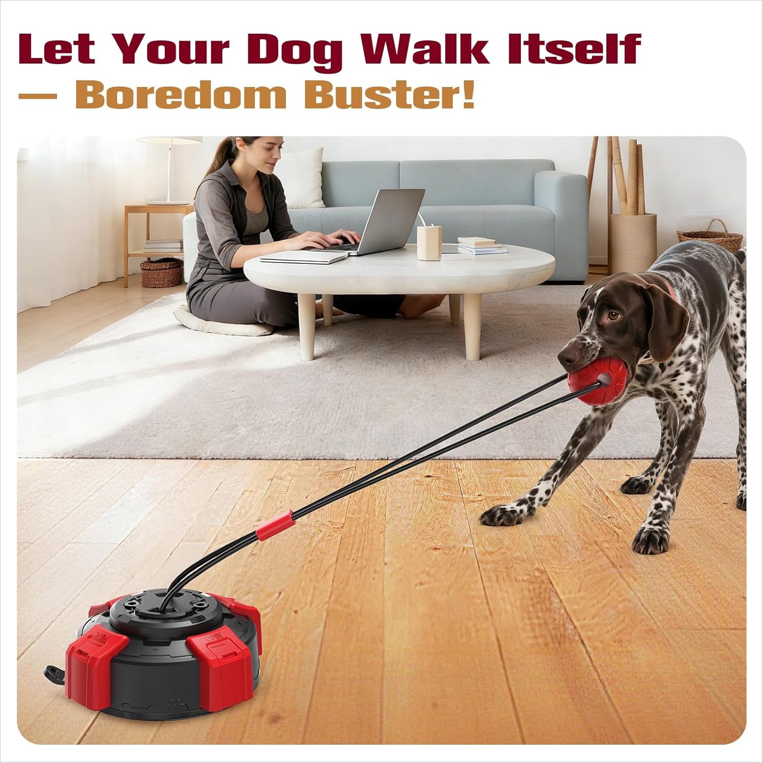 Upgraded Powerful Suction Cup Dog Toy - Cognitive Dog Toys -Tug of War Dog Toy for Aggressive Chewers Durable Puppy Molar Chew Toy with Teeth Cleaning Dog Enrichment Toys for Boredom & Anxiety Relief