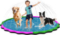 67” Non-Slip Splash Pad for Kids & Dogs, round Outdoor Water Sprinkler Pad, 0.5Mm Thickened Tear-Resistant PVC, Kids Water Toy & Dog Pool for Backyard Summer Fun