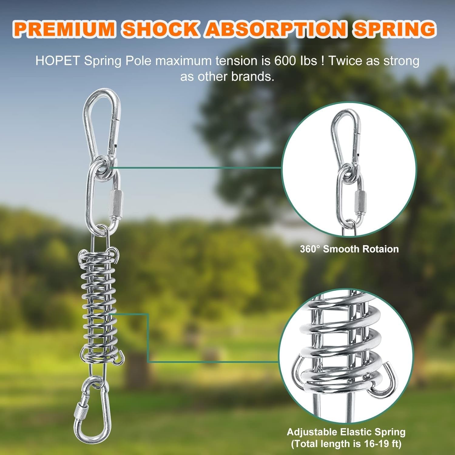 Dog Rope Toys,Dog Outdoor Bungee Solo Hanging Toy,Tether Tug of War Dog Toys for Pitbull Small Large Aggressive Chewers Dogs to Exercise