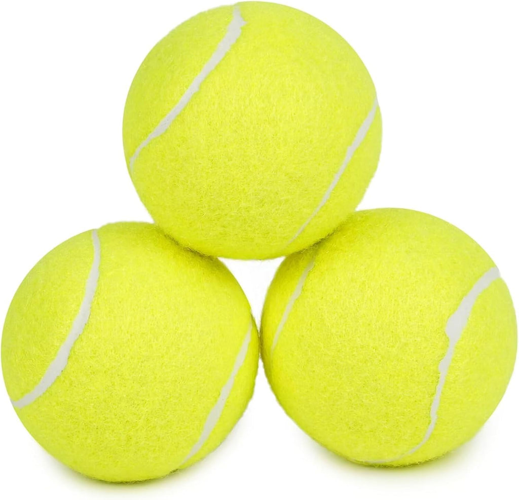 Prime Pets Squeaky Dog Tennis Balls 12 Pack, 2.5” Durable High-Bounce Tennis Balls for Dogs, Dog Ball for Fetch & Training, Outdoor Interactive Dog Toy Ball for Small and Medium Dogs