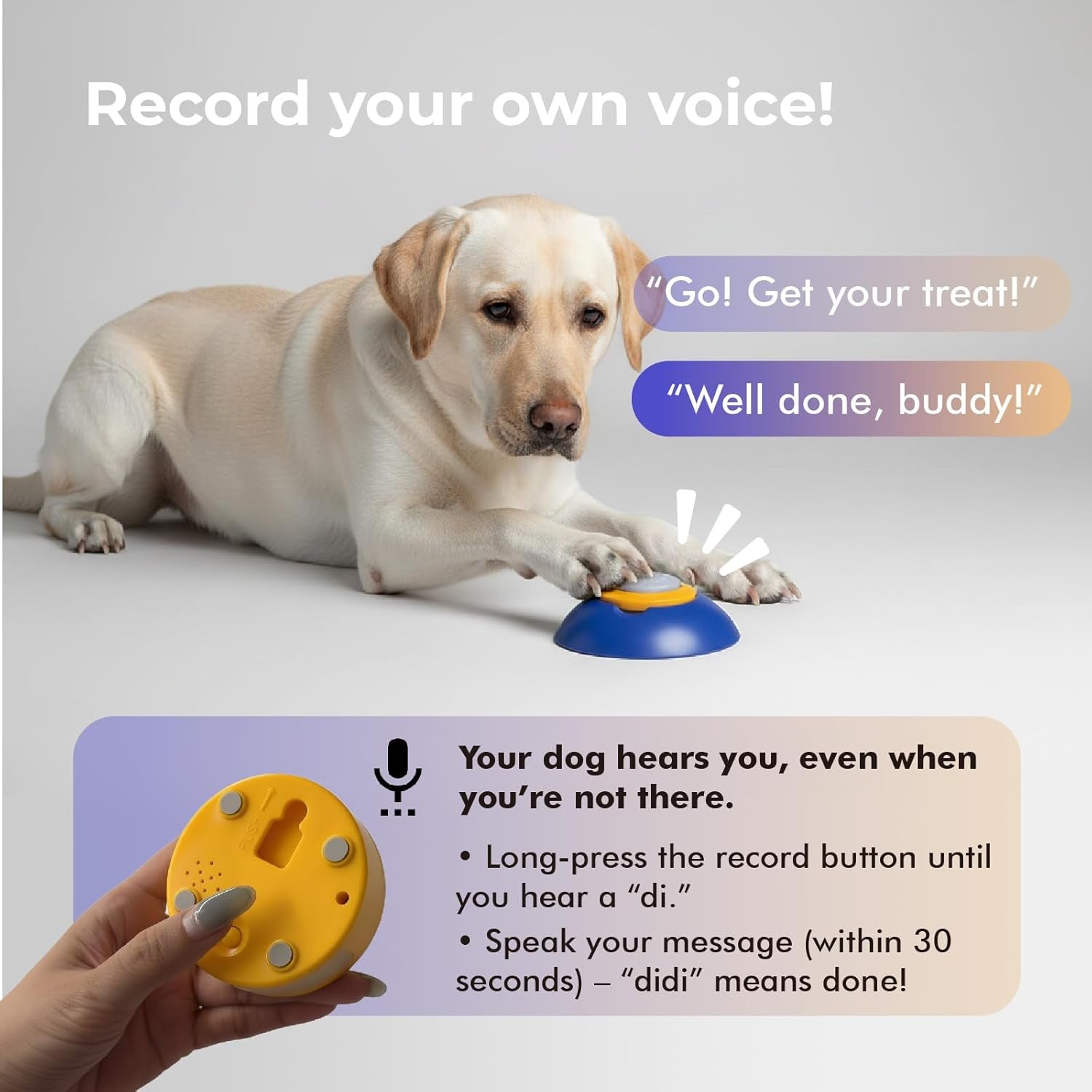 Interactive Dog Puzzle Feeder Toy, Automatic Dogs Treat Dispenser for IQ Training & Slow Feeder, Dog Food Dispenser with Remote Button, Suitable for Indoor or Outdoor Play, All Breeds,