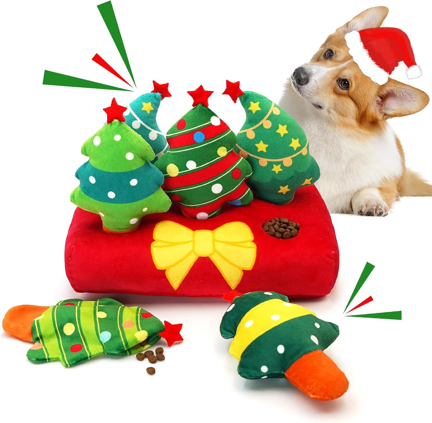 Hide and Seek Dog Toys, Squeaky Interactive Puzzle Dog Toys for Boredom and Stimulation, Dog Enrichment Toys for Small and Medium Dogs (Mushrooms, Pack of 7)