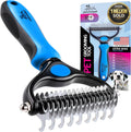 Deshedding Dog Brush for Shedding – Cat Brushes for Indoor Cats, Double-Sided Cat Brush Deshedding & Grooming Tool for Long Haired and Short Haired Dogs, Skin-Friendly