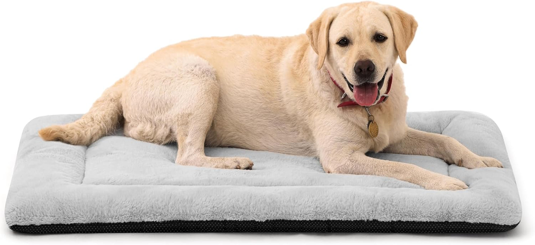Dog Crate Pad, Washable Cozy Dog Bed Mat for Large Dogs 42"X28", Brown | Ultra Soft Fluffy Kennel Pad with Non-Slip Bottom, Comfortable Sleeping Pet Mat That Fits Most Crates, Sofas, Floors and Cars