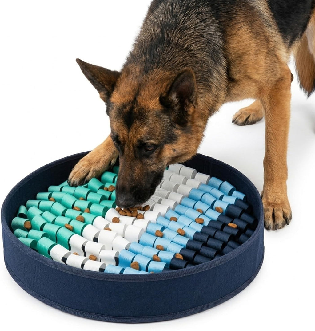 Snuffle Mat for Dogs - Adjustable Interactive Puzzle Toy (Blue, Sky Blue, White, Green)