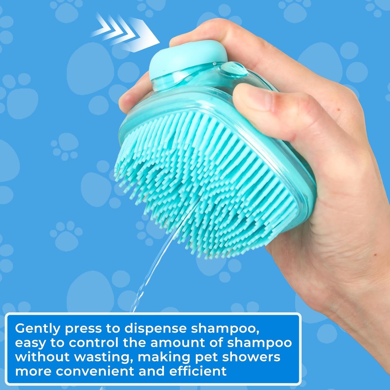 2PCS Dog Washing Gloves and Dog Shampoo Brush, Dog Bath Brush That Can Add Dog Shampoo, Dog Bath Supplies Dog and Cat Bath Set