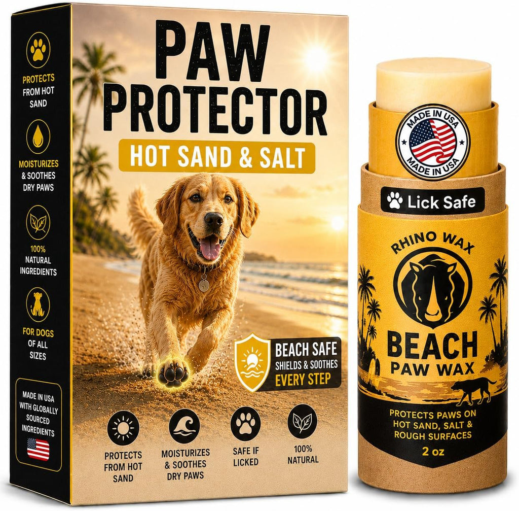Beach Paw Wax for Dog Beach Essentials, Hot Sand, Rocks & Salt | Protect Dog Paws from Hot Sand, Shells and Beach Terrain with Beach Wax Made for Seaside Adventures and Summer Travel.