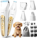 Quiet 4-In-1 Dog Grooming Kit with LED Light | Storage Bag, Clippers & Nail Grinder, Cordless, 3.7 Hrs Runtime, LED Display, Safe for Paw, Nail, Face, Ears, Legs, Body