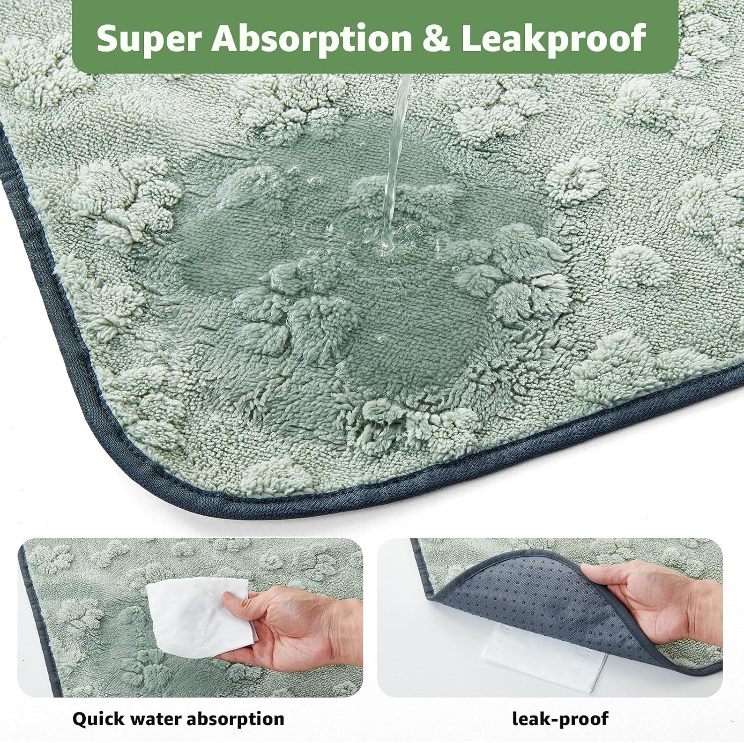 Whelping Pads 48"X48", 2 Pack Reusable Pee Pads for Dogs, Playpen | Super Absorbent, Waterproof, Leakproof, Washable Puppy Pads for Potty Training, Floor, Crates, Couch, Bed,Incontinence