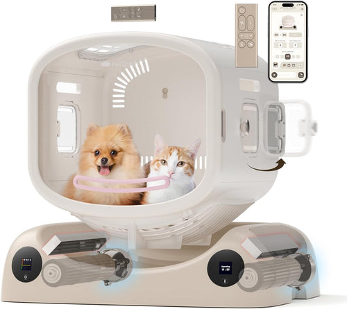 Pet Dryer Box - Safe Modular Design, 80L Large Space, Smart Temperature & App Control, 5 Sides Efficient Airflow, Ultra Quiet Cat and Dog Hair Dryer for Pet Grooming