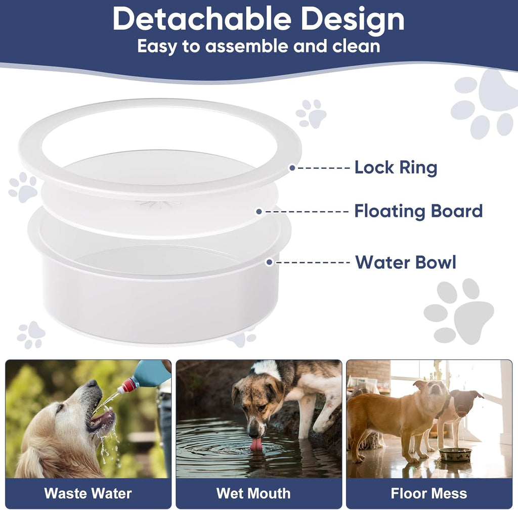 Elevated Dog Bowls Large Breed Raised Dogs Bowl Stand Large/Medium Sized Dog Slow Feeder Dogs Bowls Food Water Stands 5 Heights Adjustable 9/11/12/14In Pet Feeder Dish Station