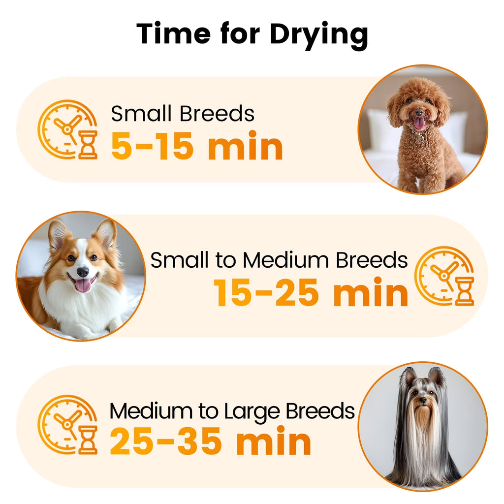 Dog Blower Pet Hair Dryer with Adjustable Speed Temperature, Large Dog Hair Grooming Blower after Bath Swimming, Heating Blower with 4 Nozzles